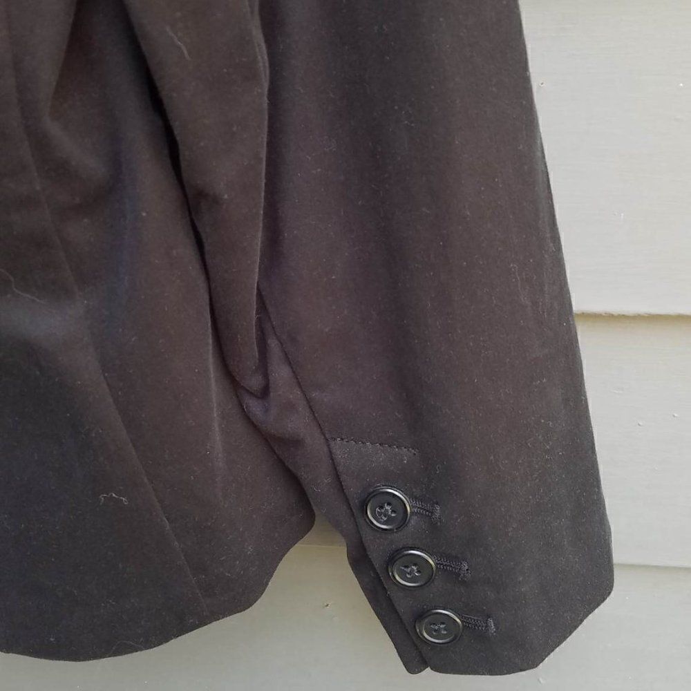 Gap Black Brushed cotton Blend Blazer Size 8 - Picture 5 of 7
